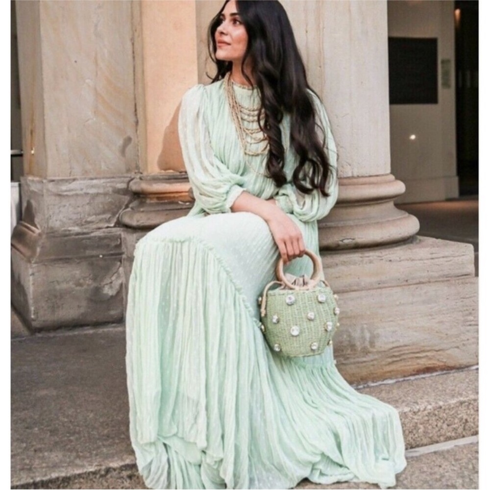 Zara Elegant Mint Green Maxi Dress